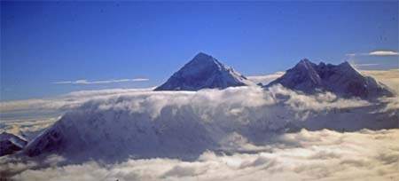 Mount Everest und Lhotse